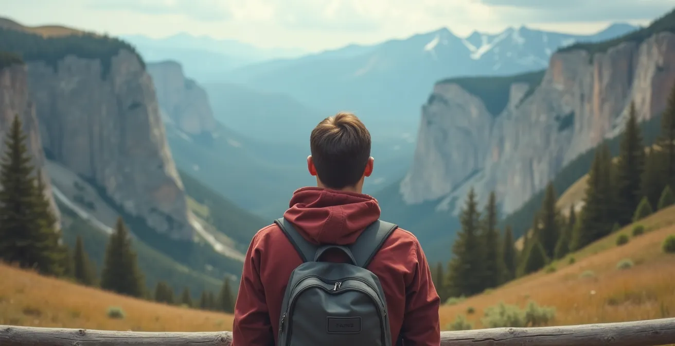 Dramatic transition from rolling foothills to towering mountain peaks